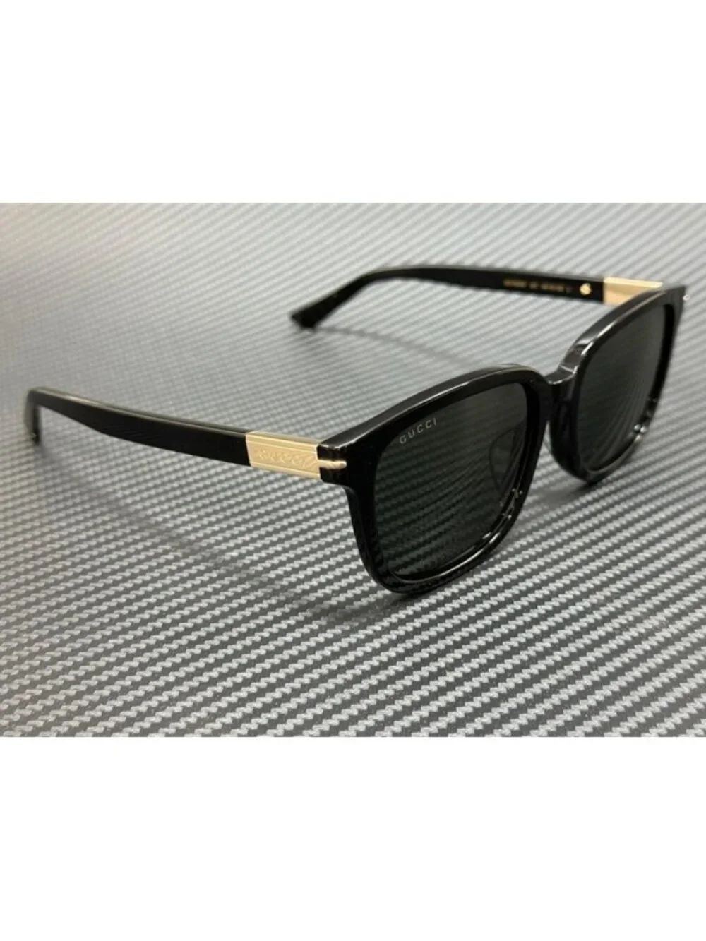 New Gucci Men Black Sunglasses 55-18-150